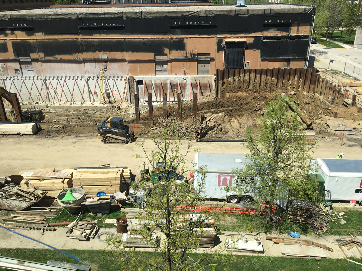 Hydrosystems Lab Construction, May 2019